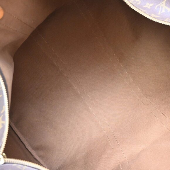 LOUIS VUITTON Keepall 55 Travel Hand Bag Monogram Leather Brown - Picture 8 of 14